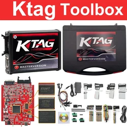 In Stock Ktag ecu programmer 2024 KTAG V7.020 V2.25 Red PCB Red European ECU Programmer Unlimited Points Networkable Online