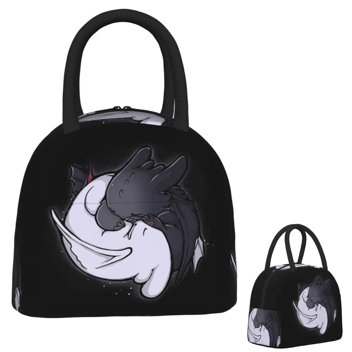 

Toothless And Light Fury Hugging Insulated Lunch Bag for Women Kids Portable Food Boxes Thermal Lunch Box Tote