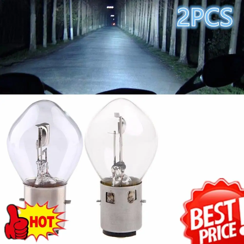 

2PCS Halogen Headlamps Bulbs ATV Moped Scooter Lights 12V 35W B35 BA20D Motor