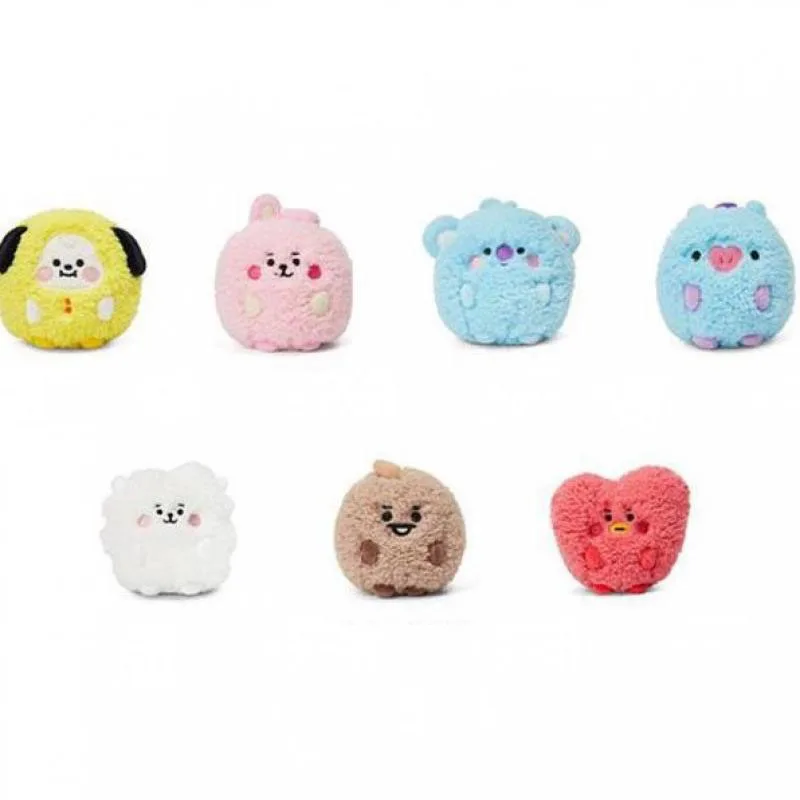 Anime Cartoon Bt21 Tata Cooky Chimmy Plush Toy Fashion New Plush Doll School Bag Keychain Pendant Accessories Gift for Friends