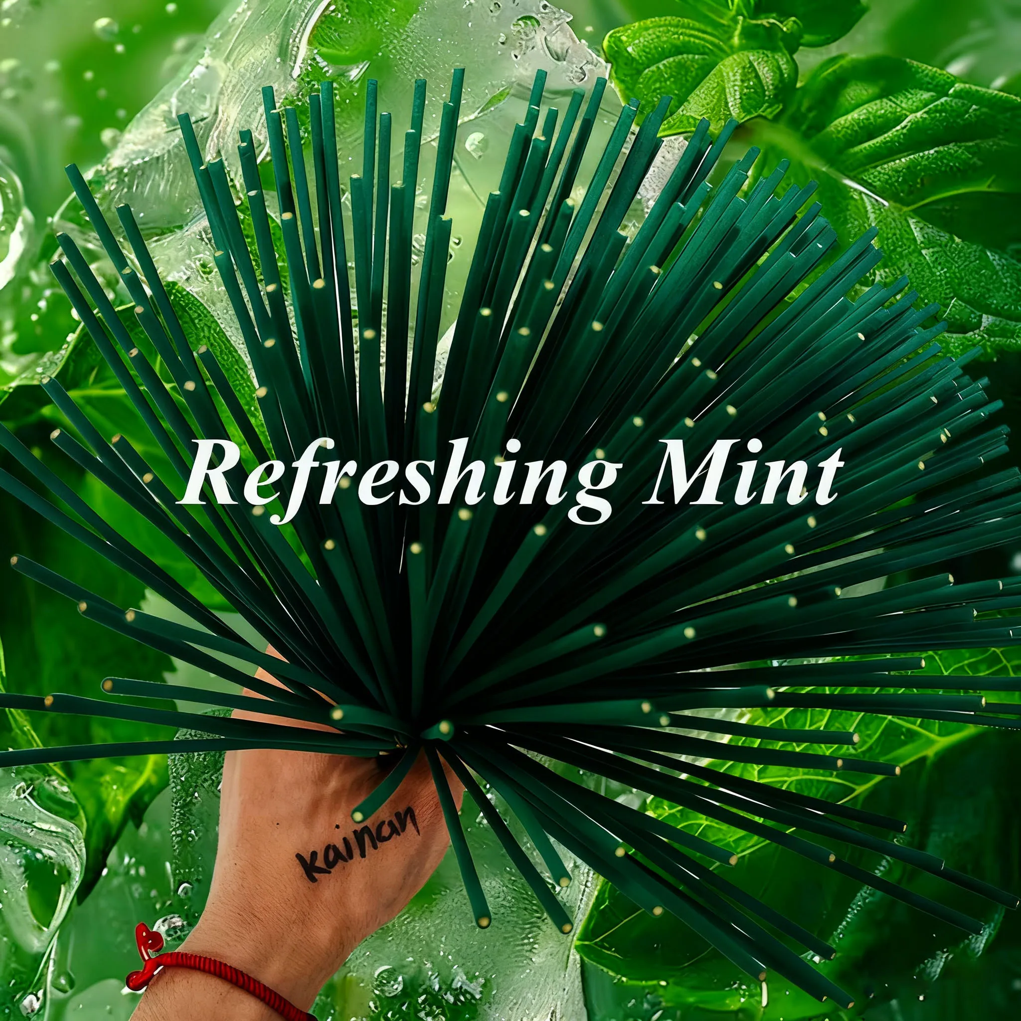 عصا الروائح بالنعناع الطازج، تساعد النعناع على تحديث العقل وتحسين جودة الهواء، مناسبة لليوجا والتأمل، المنزل، غرفة المعيشة، غرفة الشاي، الفندق، الأنشطة الخارجية، سهلة الحمل