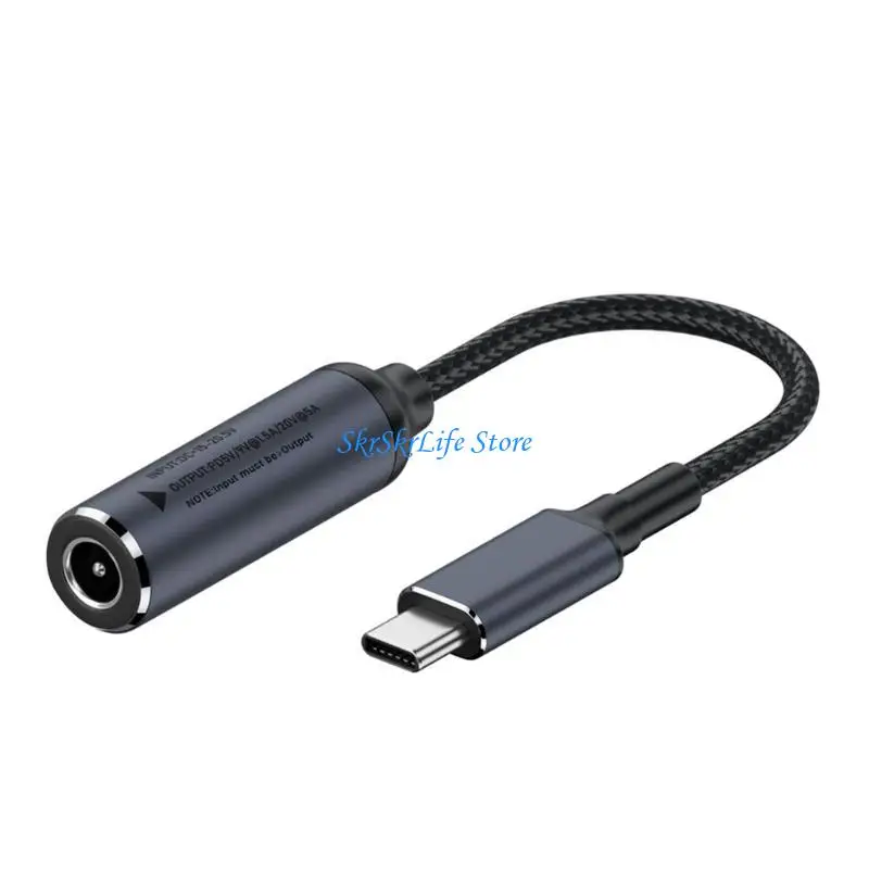 

E65E 100W 5.5x2.1mm 5.5x2.5mm 2.5x0.7mm 3.0x1.1mm 3.5x1.35mm Female To USB C Male Connector Adapter Converter Cable