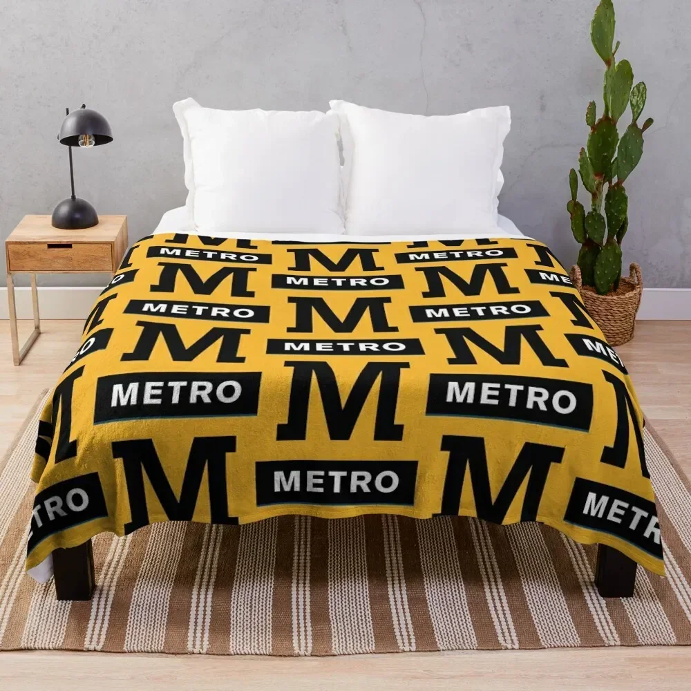 Tyne And Wear Metro Throw Blanket Plaid on the sofa Retros Softest For Decorative Sofa Blankets