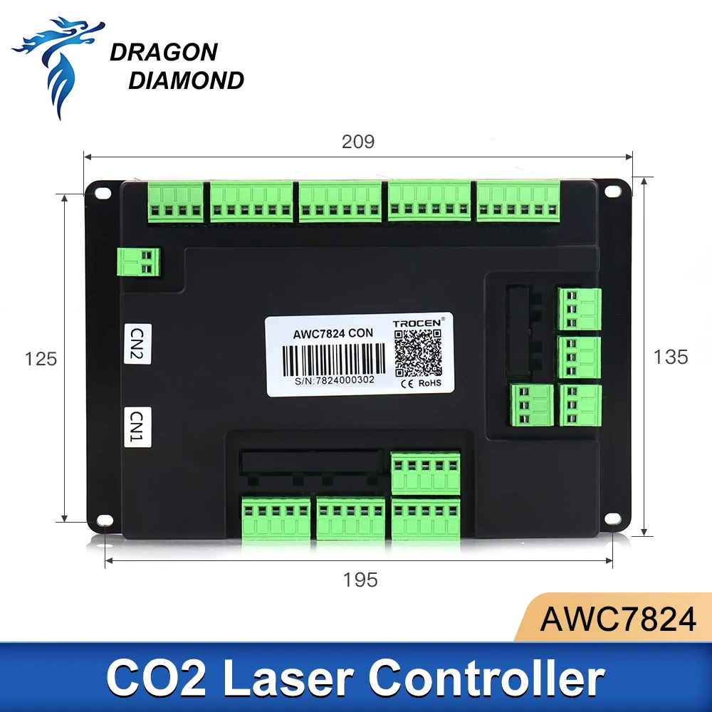 Trocen-Sistema de controlador láser DSP 7824 AWC7824 Co2, reemplazo AWC708C Lite 6442G 6445G para máquina de grabado y corte láser Co2