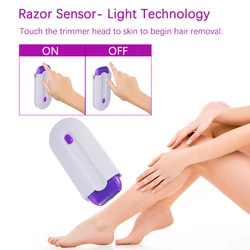 Kit di depilazione professionale indolore epilatore Touch Laser Usb ricaricabile corpo viso gamba Bikini rimuovere depilatore rasoio