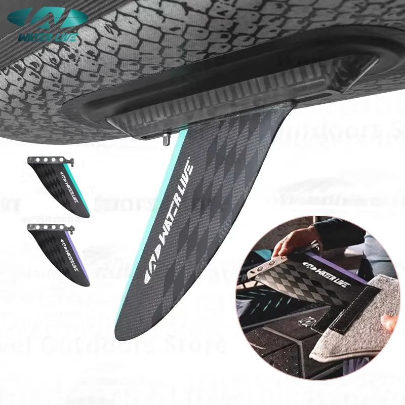 

WATERLIVE Paddle Board Tail Fin Professional Competition Sup Surfboard Accessories All-round Two-color Carbon Fibre Tail Rudder