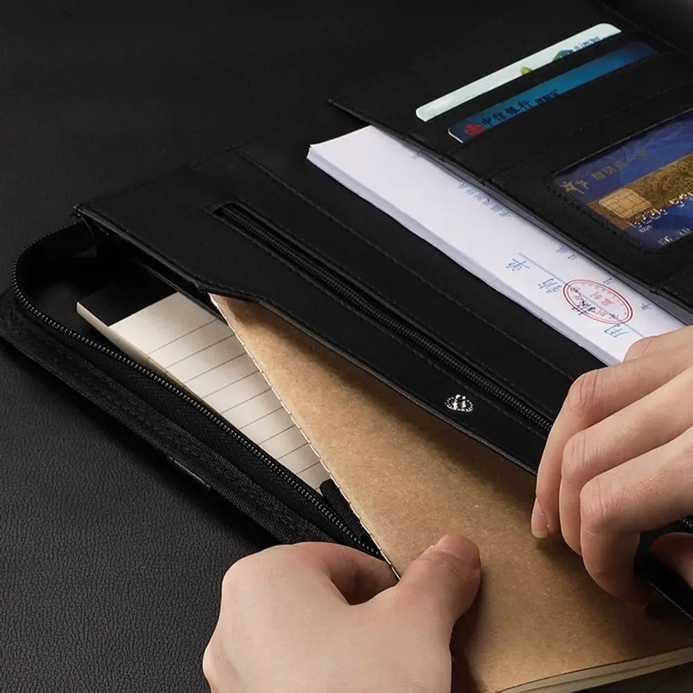 pu-leather-a4-clipboard-folder-multifunctional-stationery-contract-file-folders-portable-with-a4-notepad-document-organizer