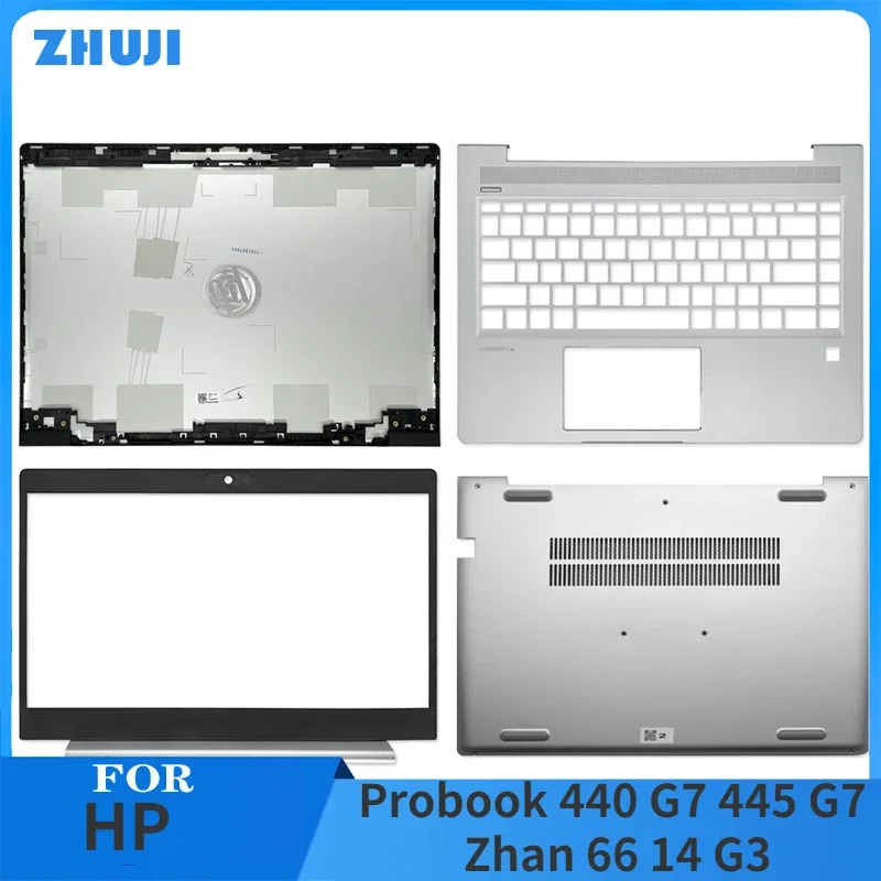 

NEW LCD Back Cover/Front Bezel/Palmrest Upper Case/Bottom Case Silver For HP ProBook 14 440 G7 445 G7 Zhan 66 Laptop