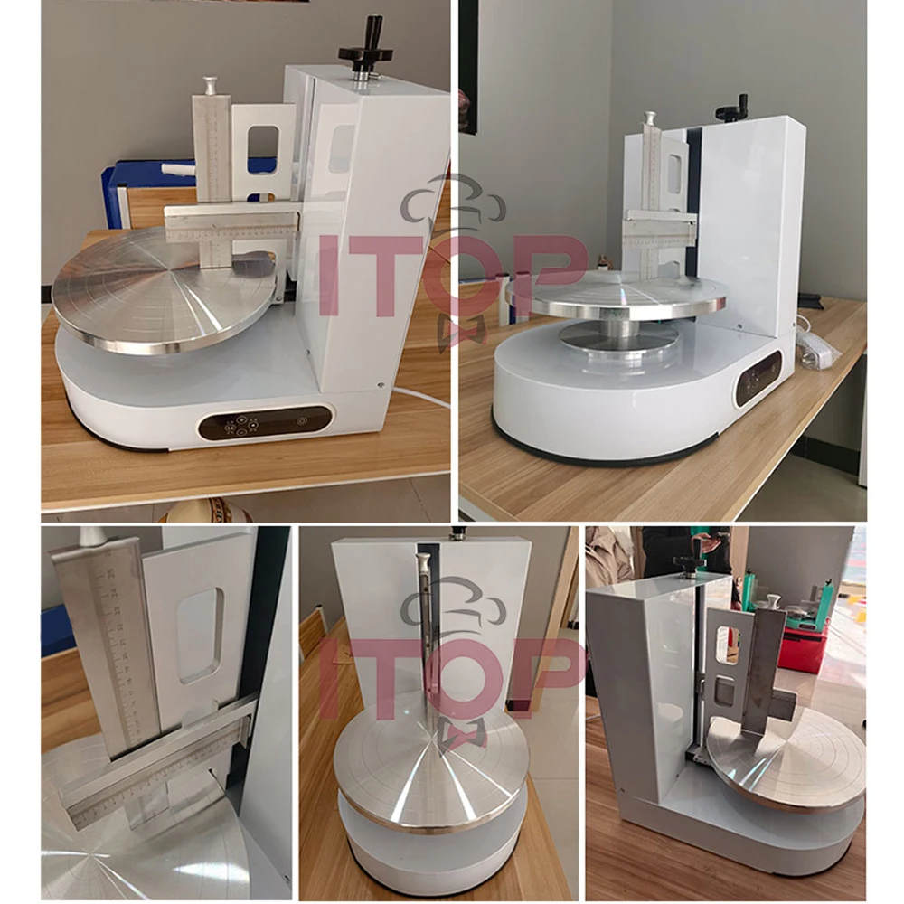 ITOP Cake Smoothing Machine Cake Cream Spreading Coating Machine Automatic Scraper Spatula For Baking Cake Shop 4-12 Inches Cake