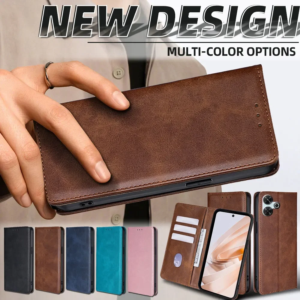 

GEFENIS Leather Case For Xiaomi Poco F6 Pro C61 POCO X6 Neo M6S M6 Magnetic Flip Wallet Case Protective Cover Card Slots Holster