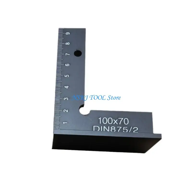 

L8RC Aluminium Square with 90 Degree Ruler Right Angles Positioning Block Layout Hand Tool for Laboratory Use