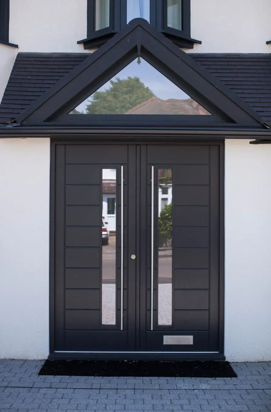 

Sixinalu Swing Double Casement Entrance Door Povit Exterior Front Security Entry Main Doors Gate Aluminum Home Decor Custom