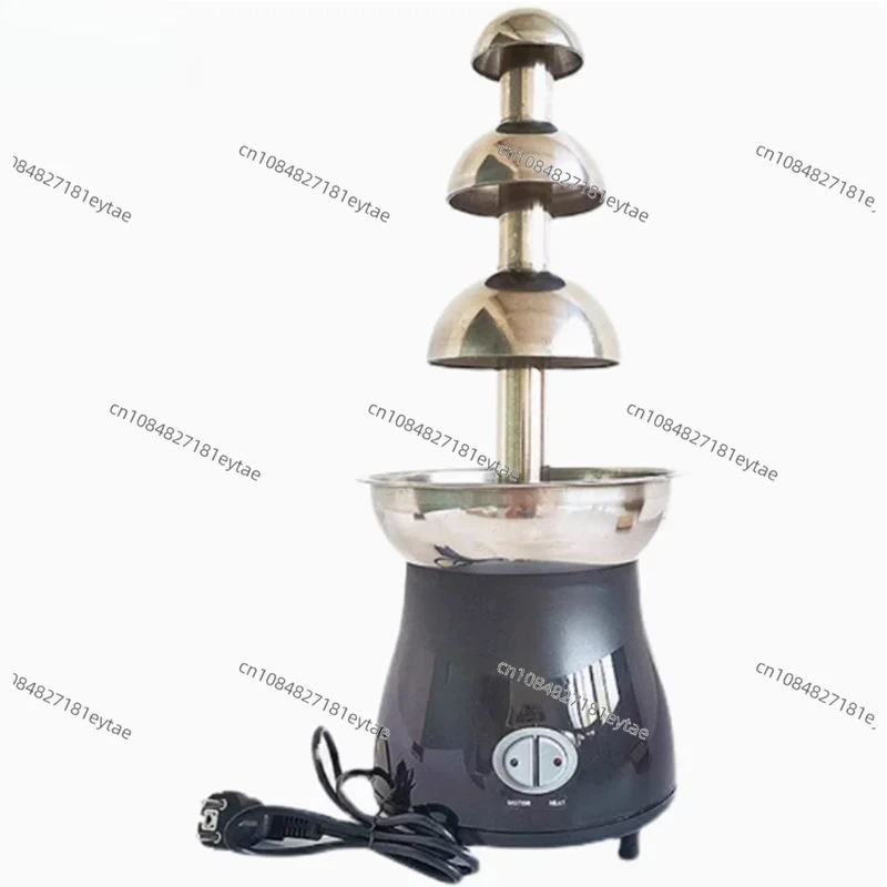 200W Small Stainless Steel Chocolate Fountain Machine Commercial 3-layer Chocolate Melting Machine Birthday Party Tool