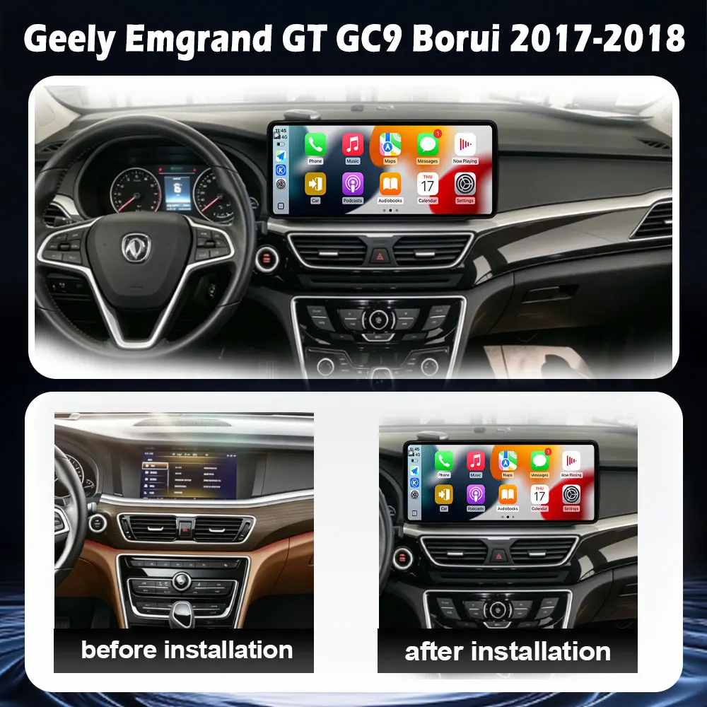 DSP Carplay Android Auto Multimedia Video Player Screen For Geely Emgrand GT GC9 Borui 2017-2018 Navigation Autoradio Car Radio
