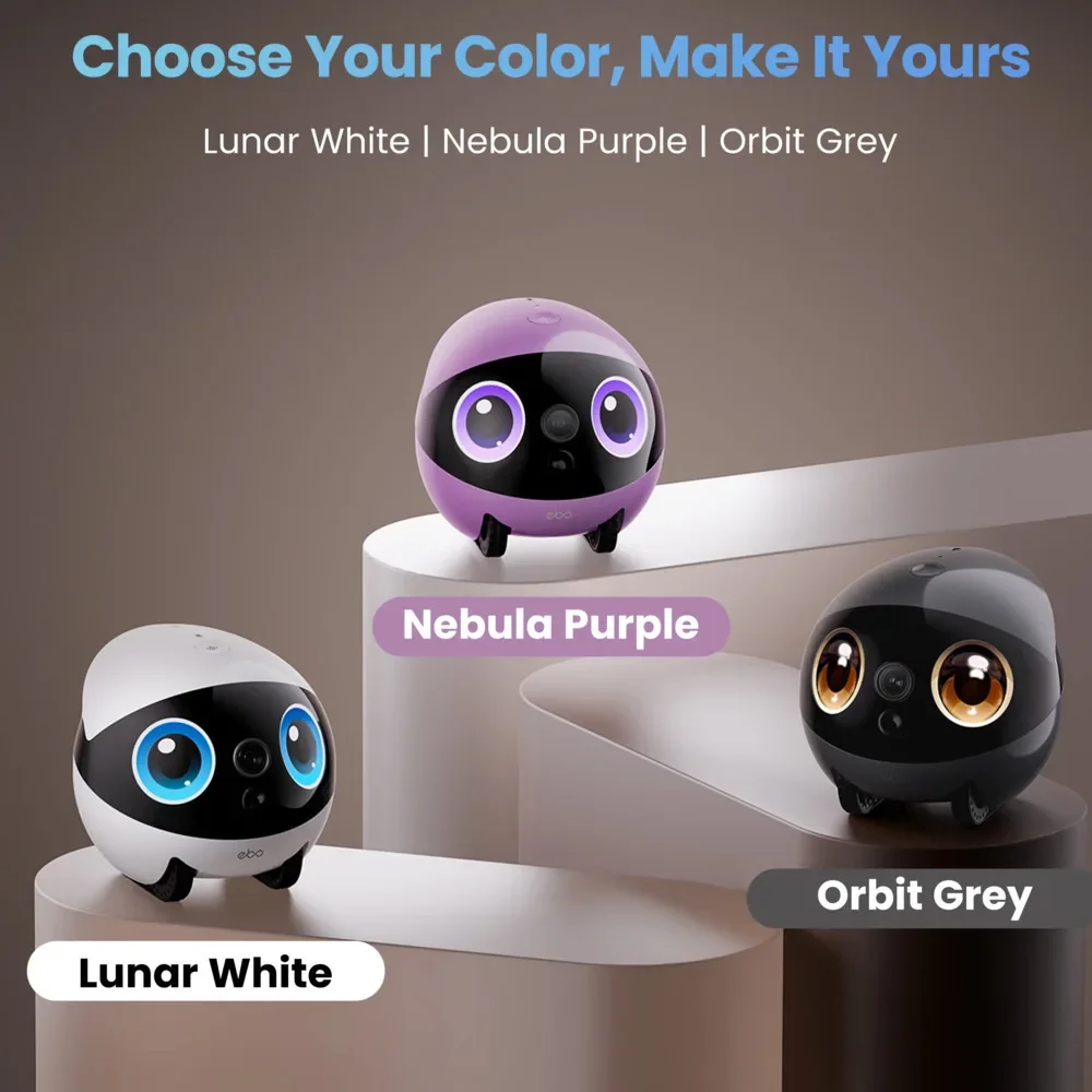 Enabot EBO AIR 2 PLUS Intelligent Pet Companion Robot, 3k Camera, Video Call And AI Artificial Intelligence Patrol Function