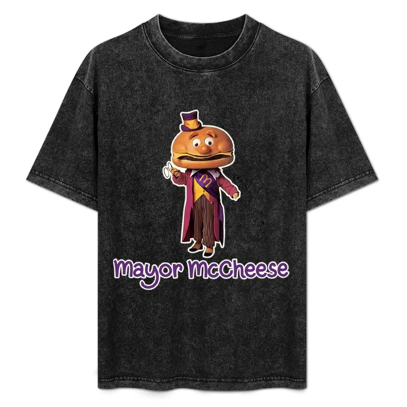 

Mayor McCheese T-Shirt boys whites vintage t shirts cotton graphic tees Men's clothing