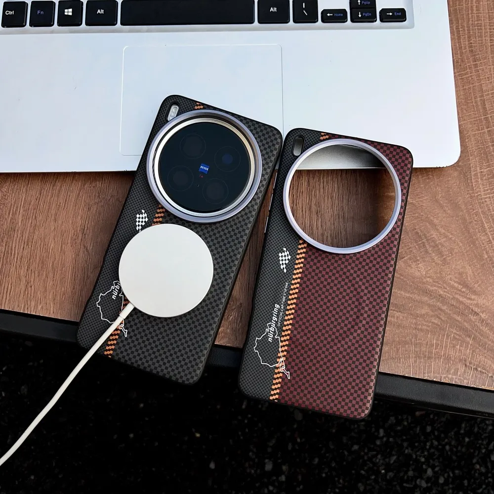 حافظة لهاتف VIVO X200 Ultra من ألياف الكربون الصلبة المغناطيسي للشحن اللاسلكي غطاء خلفي واقٍ لهاتف VIVO X200 Pro Mini X200S Shell