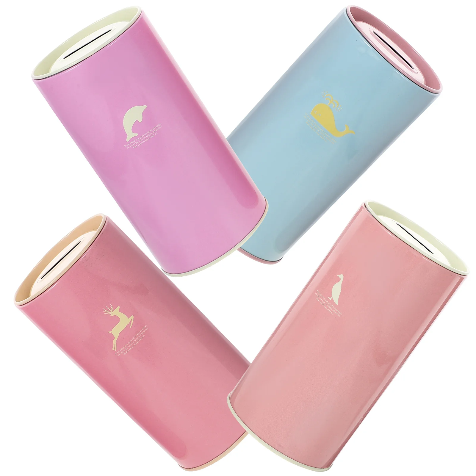 4 قطعة صفيح حصالة على شكل حيوان الكرتون منزل تصميم المال توفير وعاء قوي المعادن عملة تخزين جرة للأطفال الكبار سطح المكتب ديكور #2