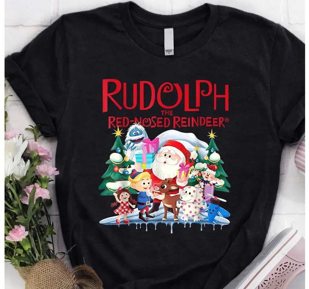 WoCute Rudolph The Red Nosed Reindeer Christmas Special Xmas T Shirt For Men Clothing Women Tees High Quality 100%Cotton