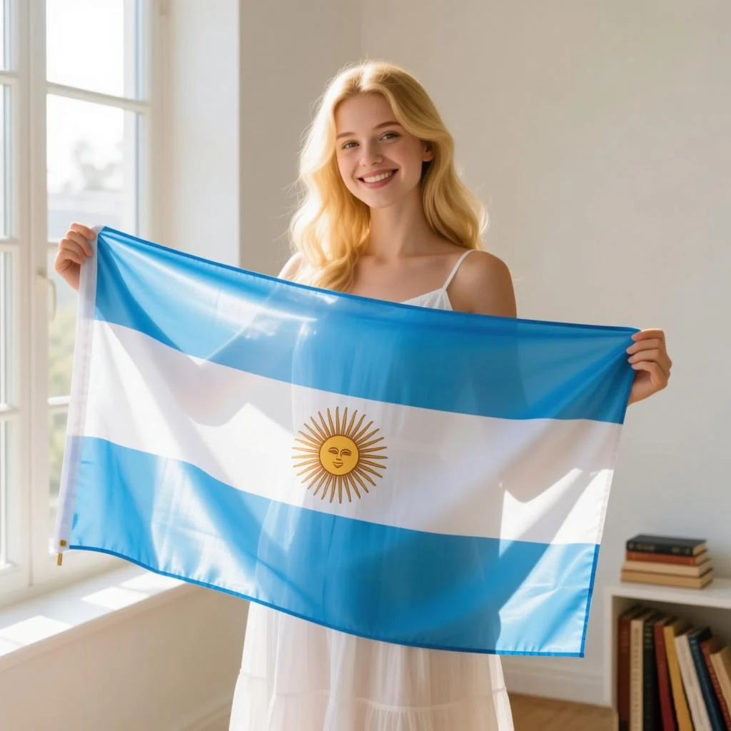 90*150cm/60*90cm/40*60cm/15*21cm Argentina Flag National Day Sports Meeting Flag Gift Banner and Decoration/National Flag