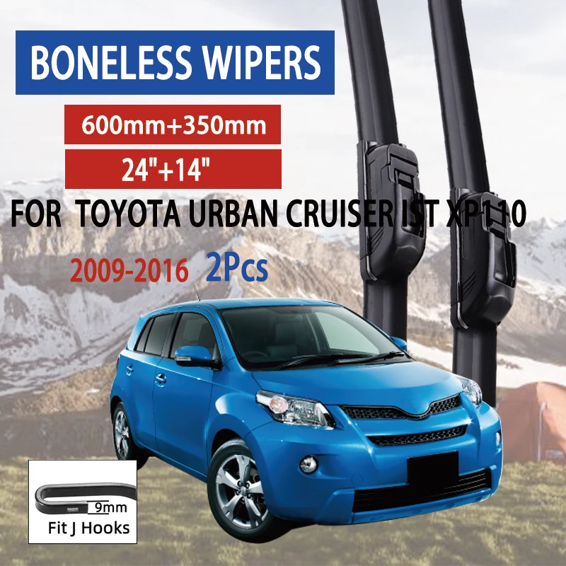 For Toyota Urban Cruiser ist XP110 2009-2016 Car Front Wiper U-Shape Soft Rubber Boneless Wiper HD Silent Durable Wiper 24\