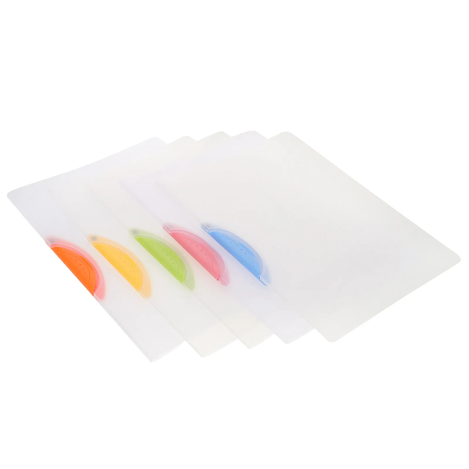 

5Pcs Transparent File Folder Plastic Report Covers A4 Side Opening Swing Clip Office School Desktop Document Organizer Folder