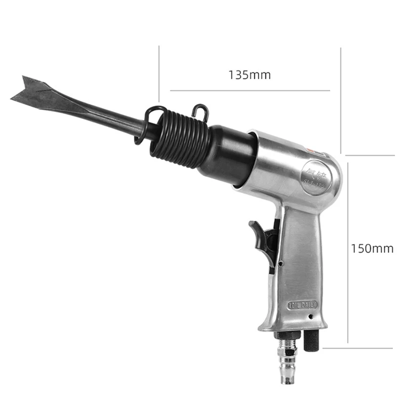 AT51-Neumatic Hammer Tool Handheld Air Industrial Powerful Handle Straight Type Air Chisel Pneumatic Hammer Shovel Tool 150Mm