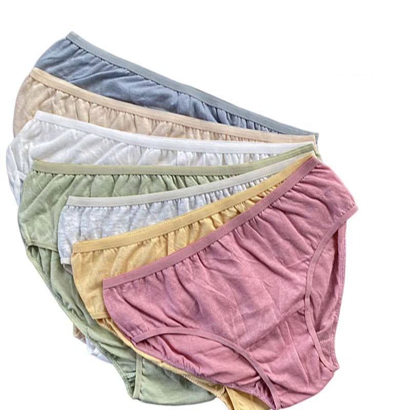 5 PCS Of Polyester Elastic Disposable Kids Youth Underwear Comfortable Dry Pure Color Antibacterial Triangle woman Pants