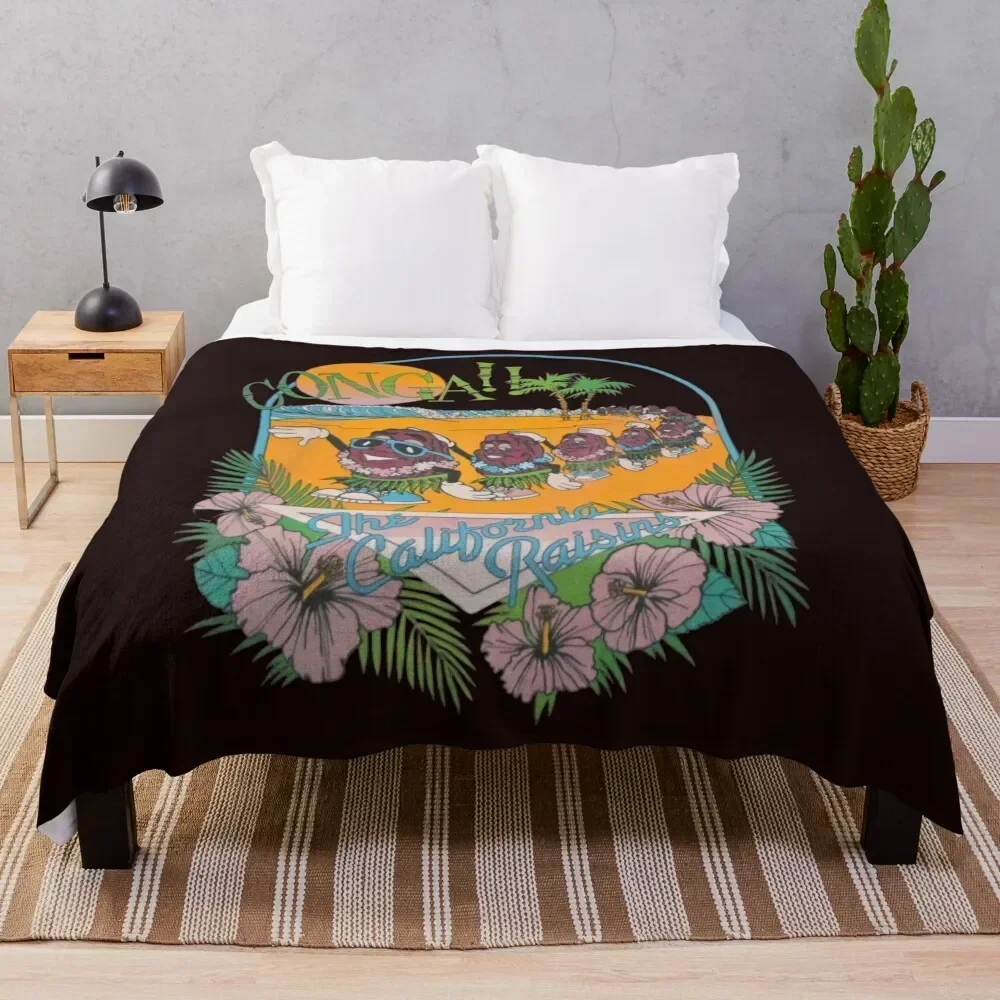 

80s California Raisins Conga Vacation Throw Blanket Year Round Soft Comfortable Blanket for Home