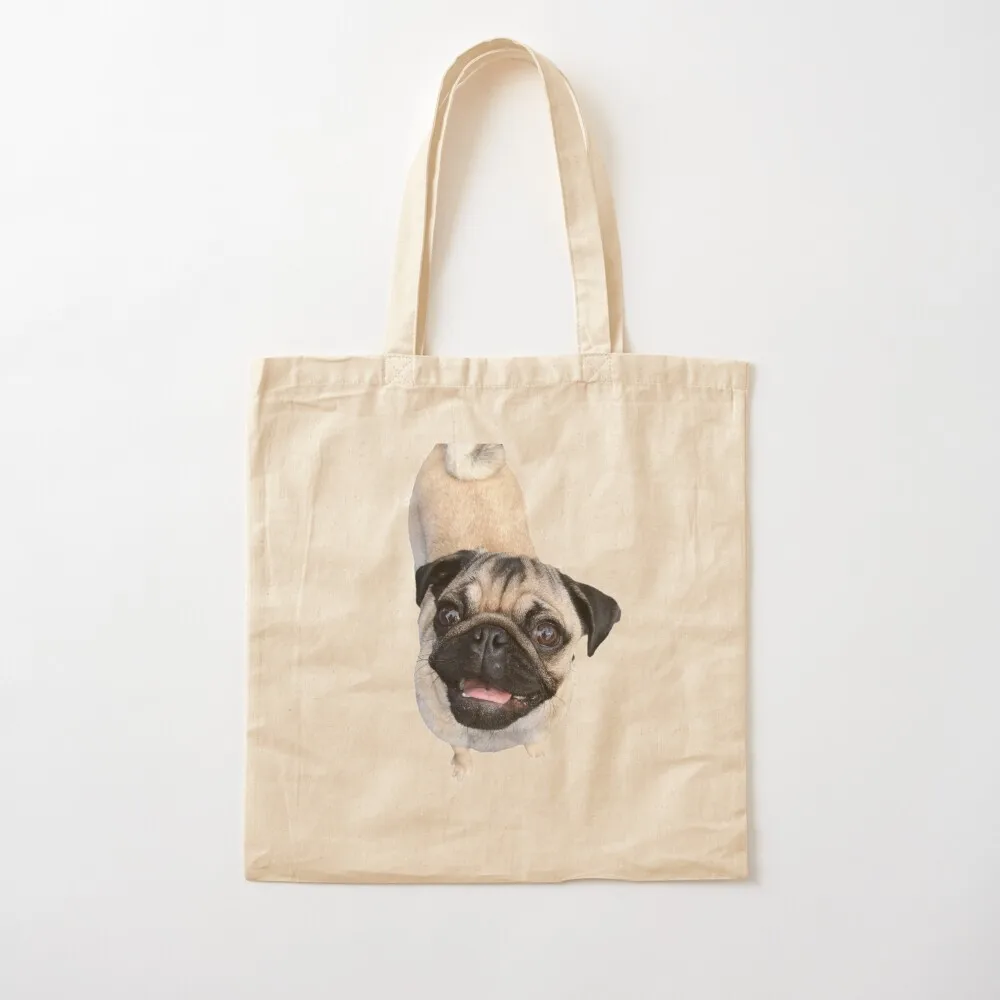 Pug smile Tote Bag shopping cart bags Reusable bags free delivery bags Canvas Tote Bag