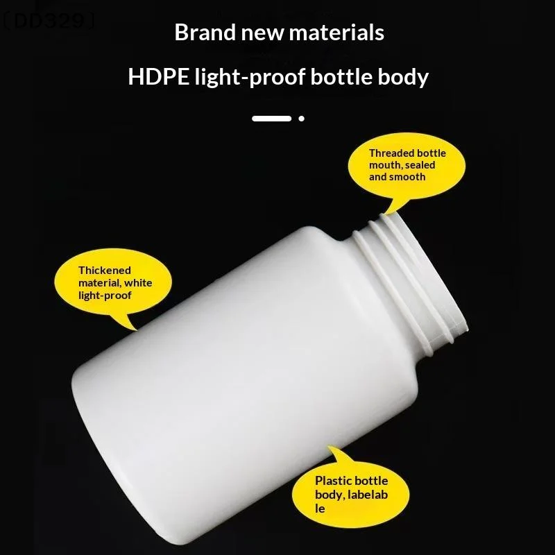 10Pcs 15ml-100ml HDPE Empty White Plastic Pill Bottles Leak Proof Screw Lids Food Grade For Capsules Powders Supplements〔DD329〕