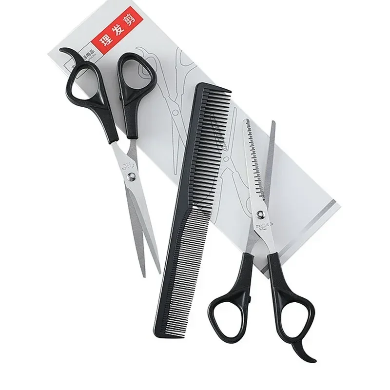 3PCS Hairdressing Scissors 6 Inch Scissors Kit Tool for Cutting Thinning Hair Comb Barber Accessories Salon Hairdressing Shears