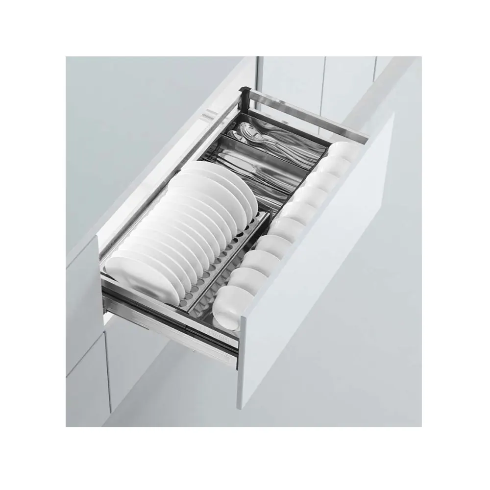 

Cabinet Pantry Organizer Soft Closing Pull Out Drawer Basket With Inner Cutlery Tray Kitchen Storage Bowl Basket