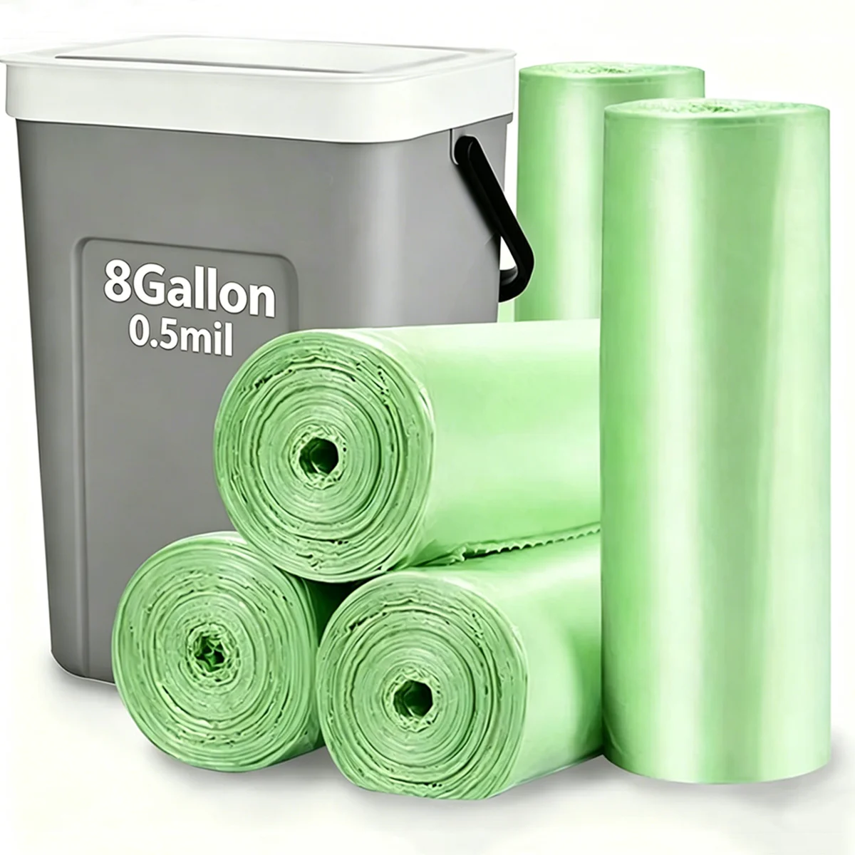8 Gallon 30L Biodegradable Open Top Trash Bags 60x65cm 30Pcs for Home Kitchen Office