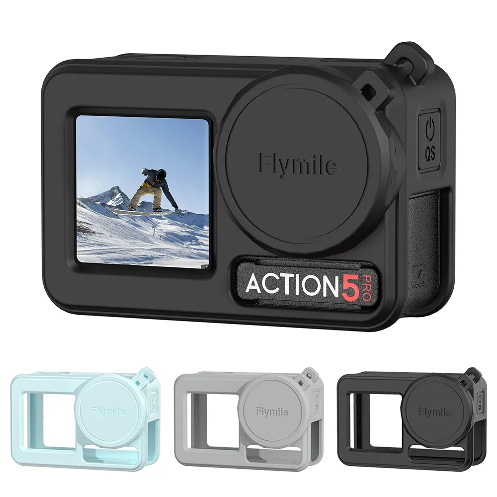 Case for DJI Osmo Action 5 Pro Bumper Silicone Soft TPU Protective Case Cover With Anti-scratch Lens protector Accessories