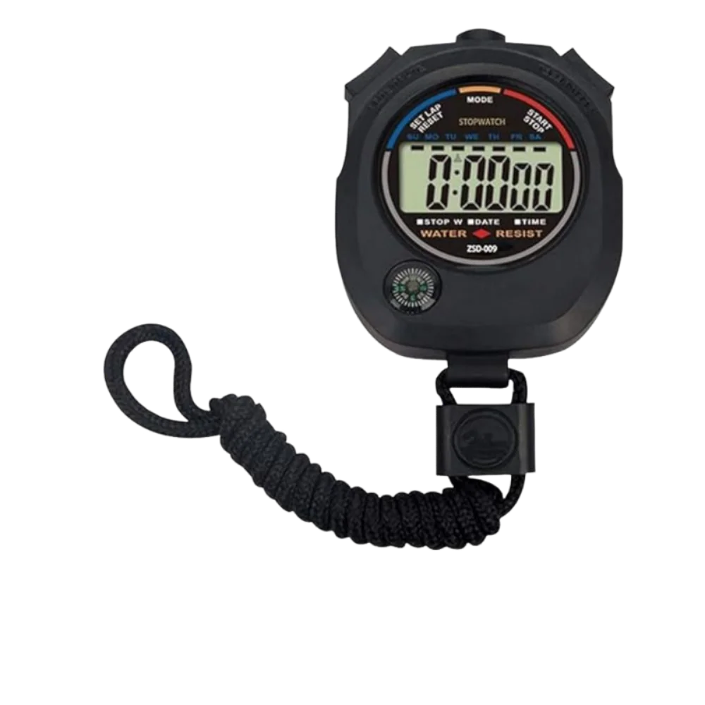 Cronómetro Digital electrónico con pantalla grande, cronómetro deportivo portátil LCD, función de alarma profesional, cronógrafo y temporizador