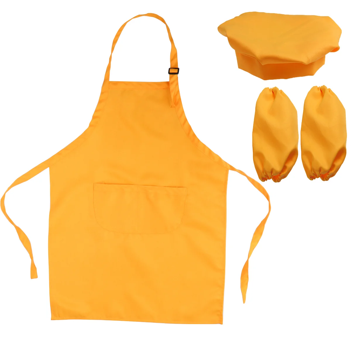 Kids Chef Playset Child Cooking Hand Cuff Apron Children Sleeve Hat Reverse Wear