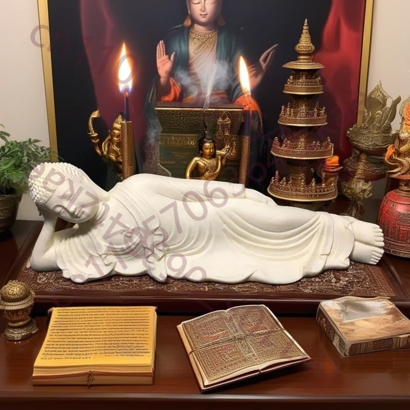 

Статуя Будды Шакьямуни в позе лежания, для любителей дзена, основатель буддизма, украшение для дома, комнаты, офиса, автомобиля, статуэтка