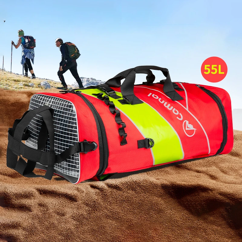 Camnal 55L Rope Bag Storage Backpack for Outdoor Climbing Rappelling Equipment Mountaineering