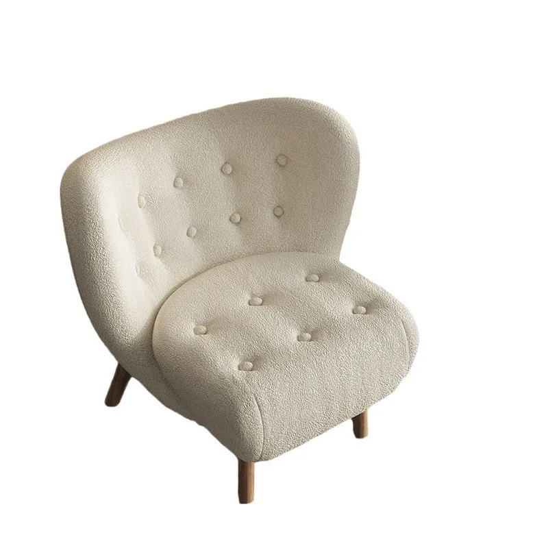 

Nordic light luxury fabric sofa chair B & B hotel bedroom sofa chair