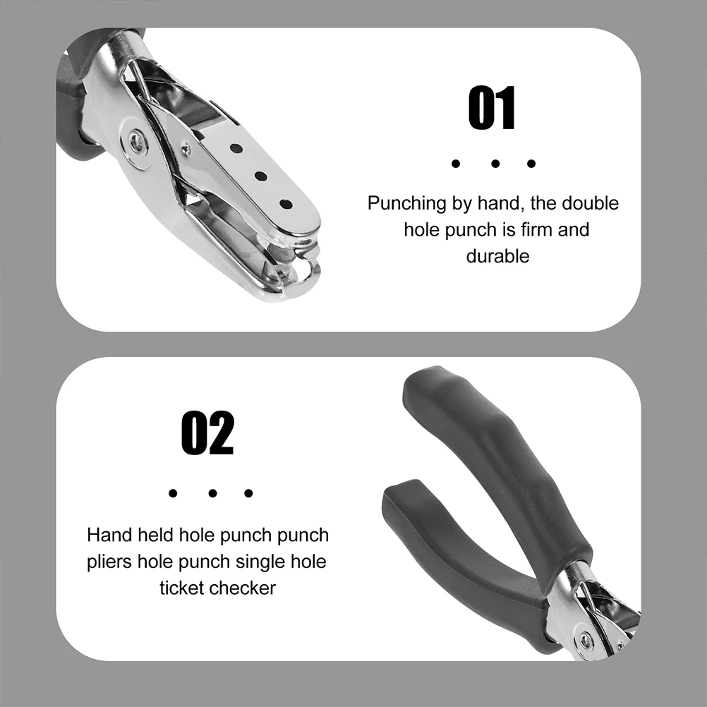 

2 Pcs Handheld Hole Punch Paper Puncher Dicrool Data Super Mini for Portable Office