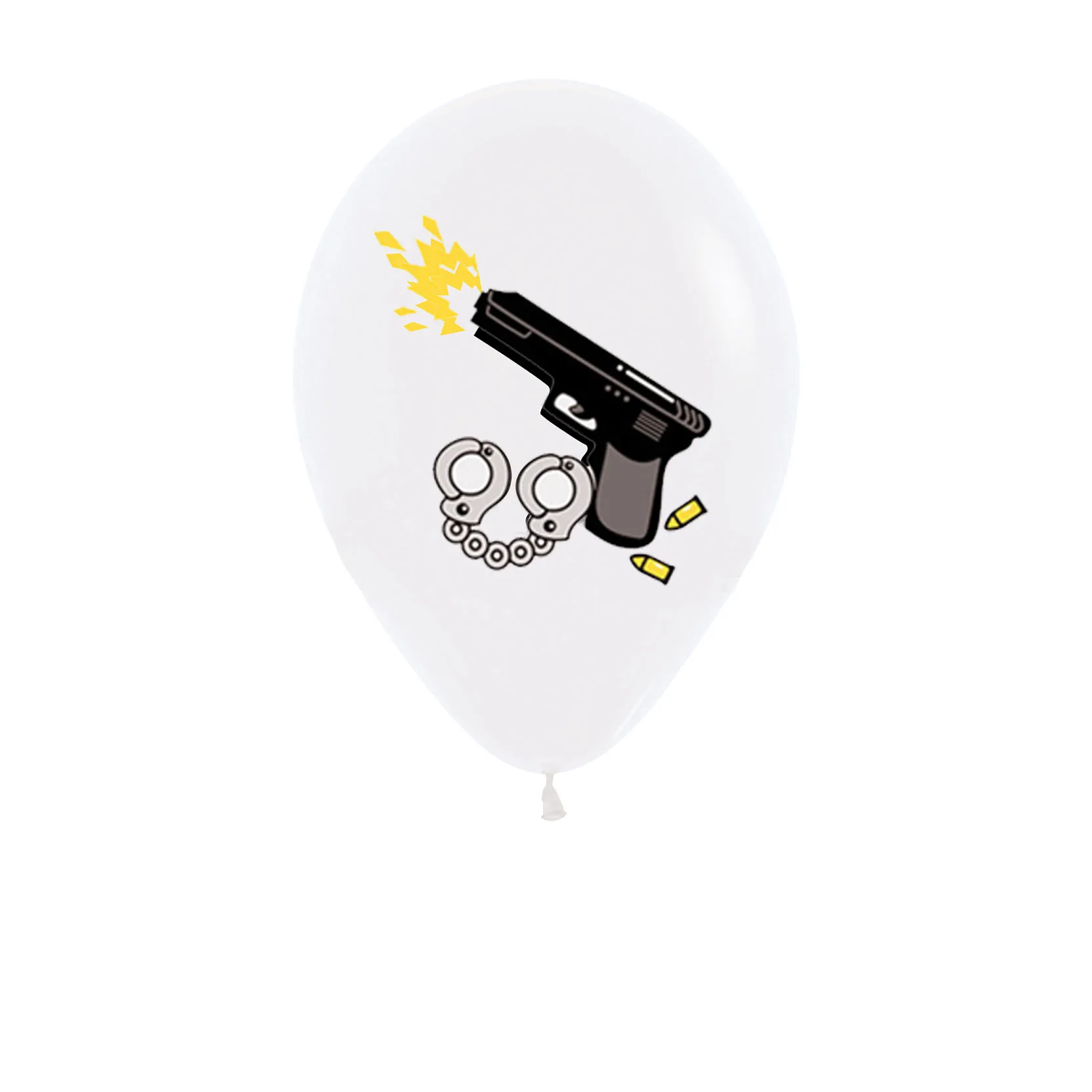 Cartoon Police Latex Balloon Car Police Gun Children Boys Police Themed Birthday Party Decorations Supplies Kids Favor Gifts