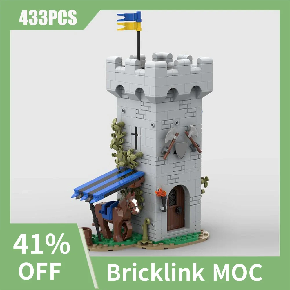 

433pcs MOC European Medieval Street View Black Falcon Nest tower model DIY creative ideas Retro Toy BirthdayGift building blocks