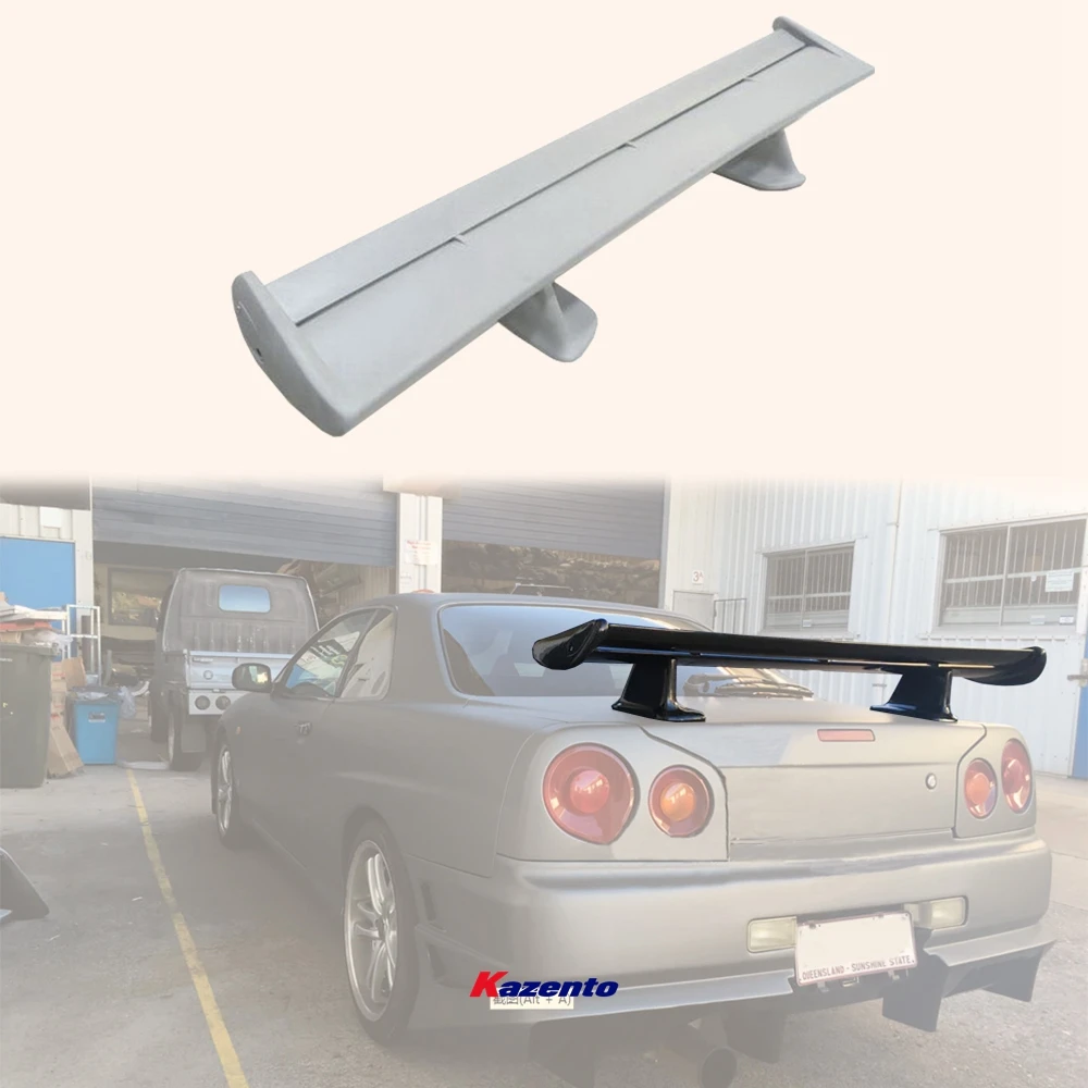 

For Nissan Skyline R34 GTR GTT OE Rear Trunk Spoiler Wing With Blade/Caps/Stand