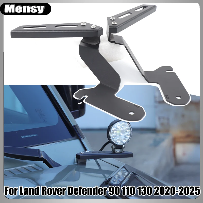 

Для Land Rover Defender 90 110 130 2020-2025 аксессуар автомобильный светодиодный рабочий светильник монтажный кронштейн A-стойка петли капота крепление рабочего фонаря