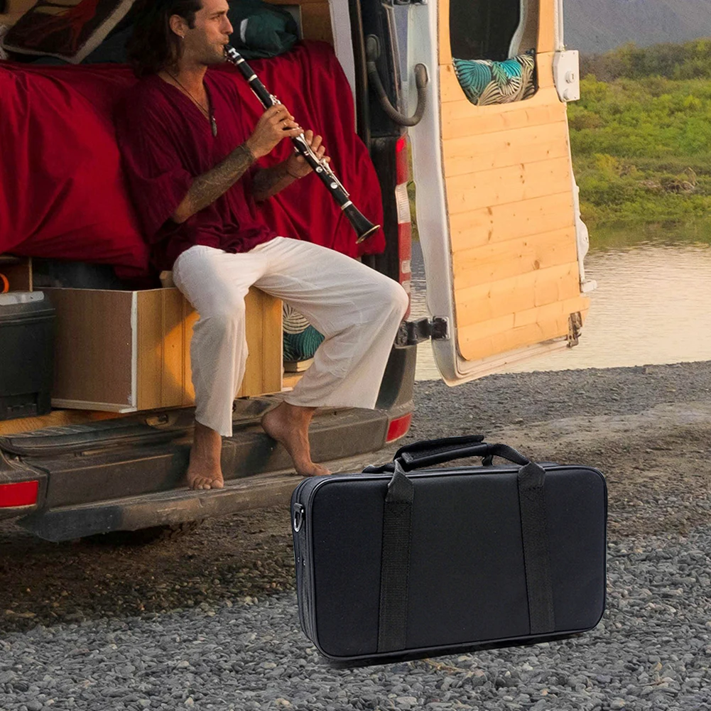 حقيبة الكلارينيت حقيبة تخزين قماش أكسفورد مع حزام الكتف صندوق الكلارينيت ملحقات حماية الكلارينيت #6