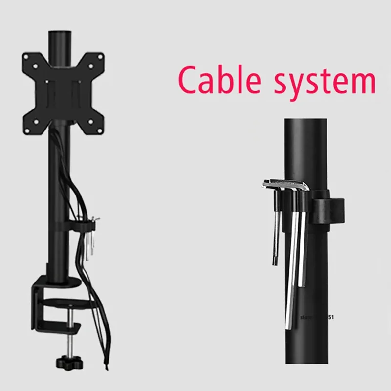 DL-M050 10'-27' Single Monitor Desk Bracket Stand Computer Screen Holder 75x75 100x100 Full Motion 0-9kg