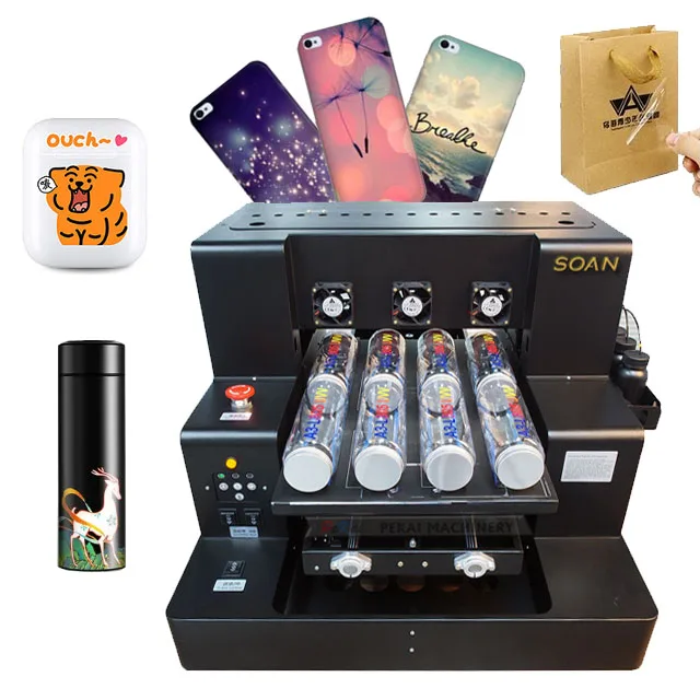 

Full Set UV DTF Printer AB film Automatic A4 UV flatbed Varnish Printer for Phone Case Bottle Glass Metal Acrylic Sticker