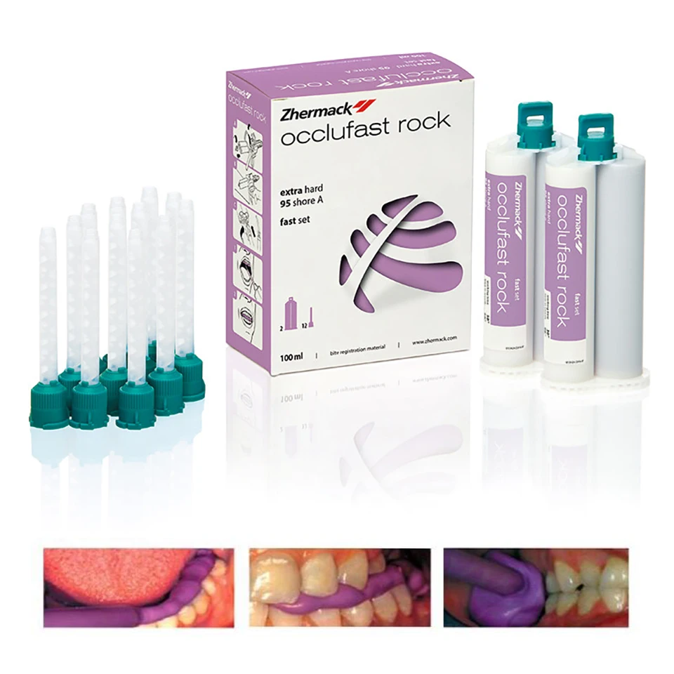 Zhermack Dental Bite Registration Silicone Kit VPS Occlusion Registration Material Set for Crown Bridge Implant Prosthodontics