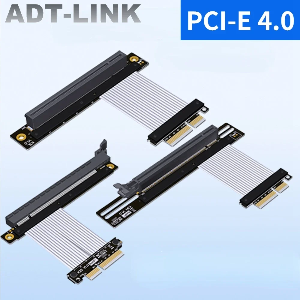 

ADT Brand Universal PCIe 4.0 x4 to x16 Extension Cable Gen4 PCI-E Riser Adapter Graphics Cards Extender for RTX3090 RX6800xt GPU